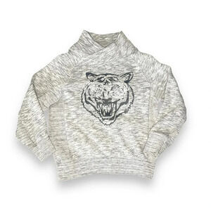Mossimo Supply Co. XS Boys Graphic Tiger Sweatshirt Pullover Gray/Heathered 4/5